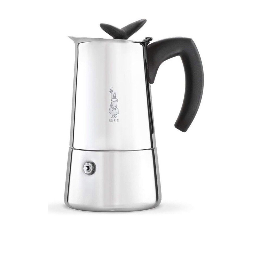 Bialetti Musa Moka Pot Stainless Steel 4 Cup Espresso Coffee Maker Stovetop